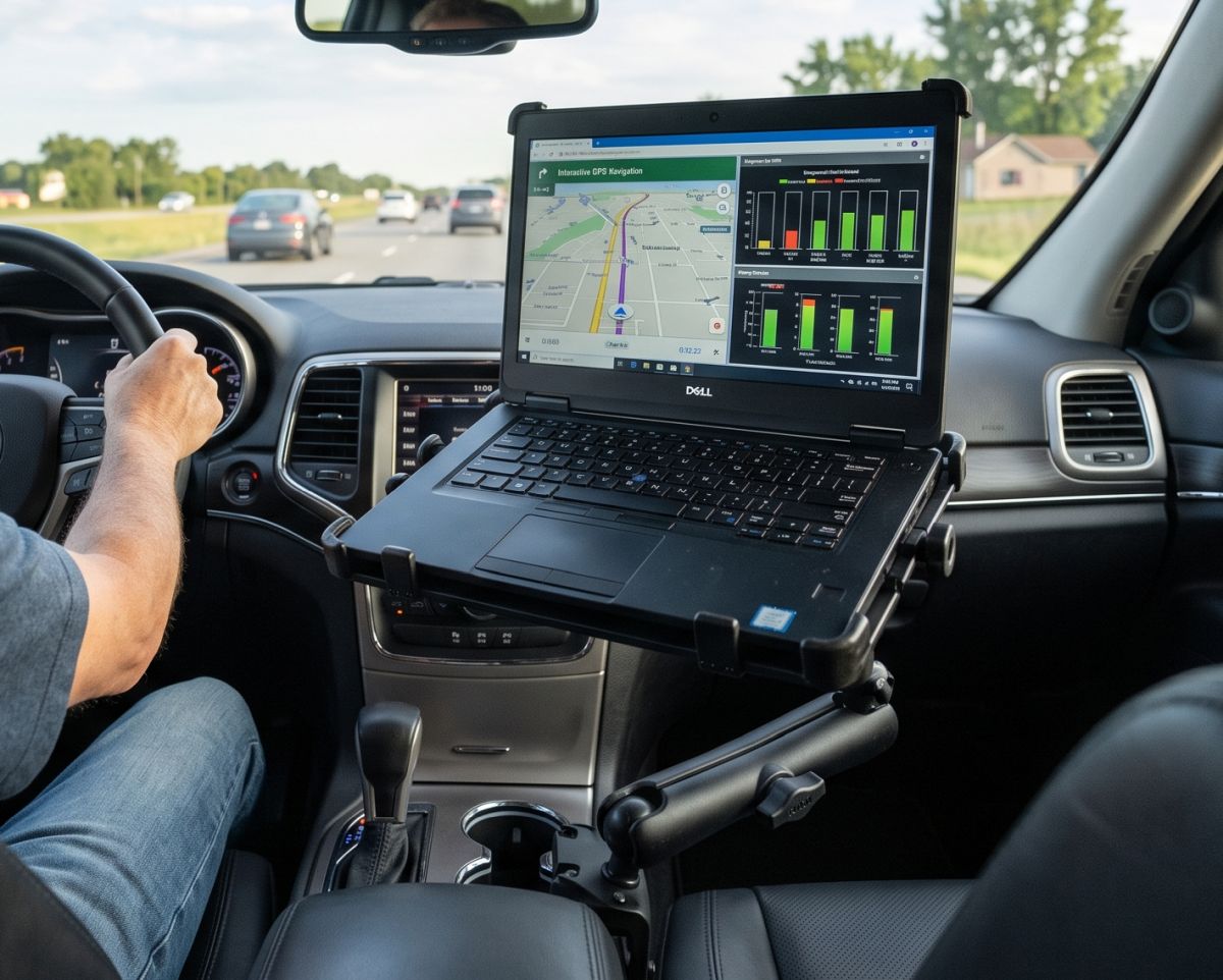 Laptop Mount in an SUV Best SUV or car laptop mounts for field workers