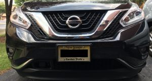 Front of a Murano with License Plate Holder