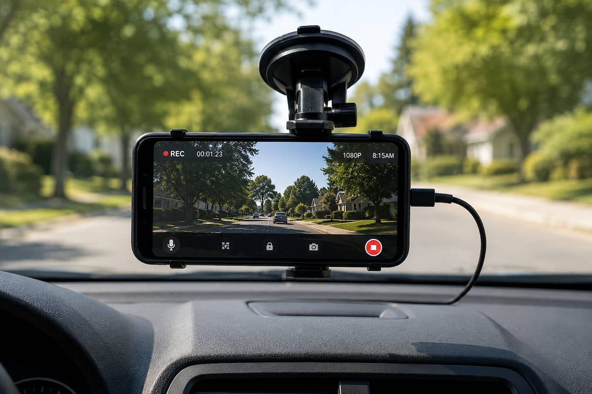 Using a Phone as a Dash Cam