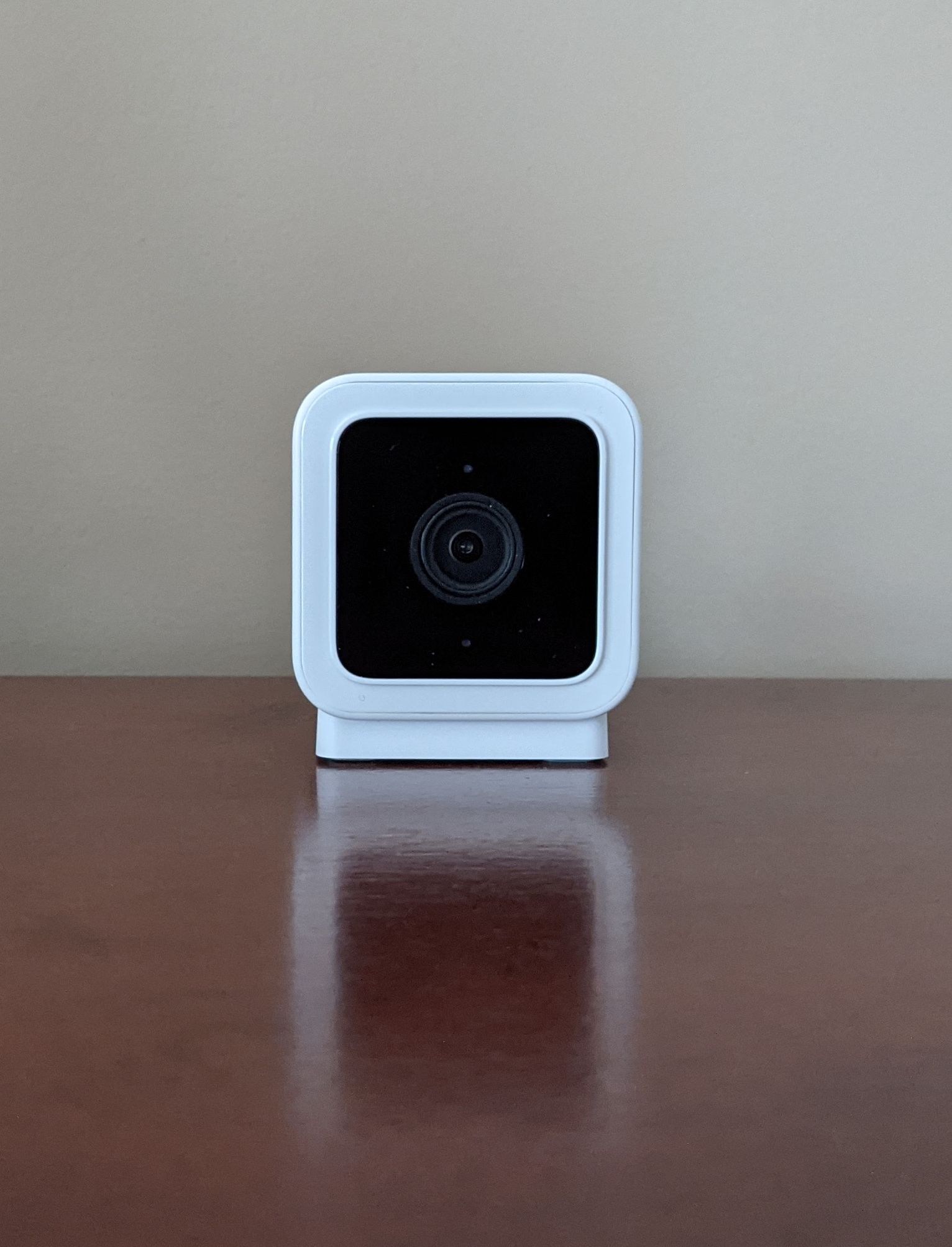 Wyze Cam v3 mounted on a wall for outdoor security