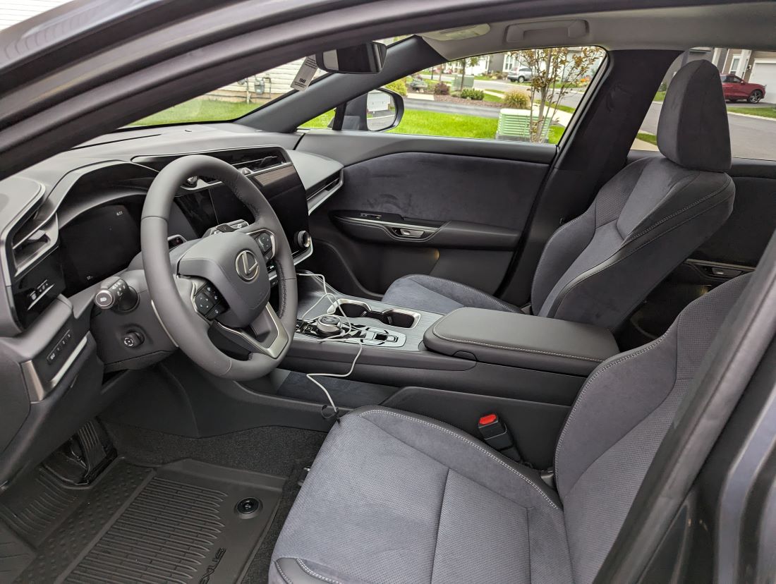 Lexus RZ450e interior mounting positions
