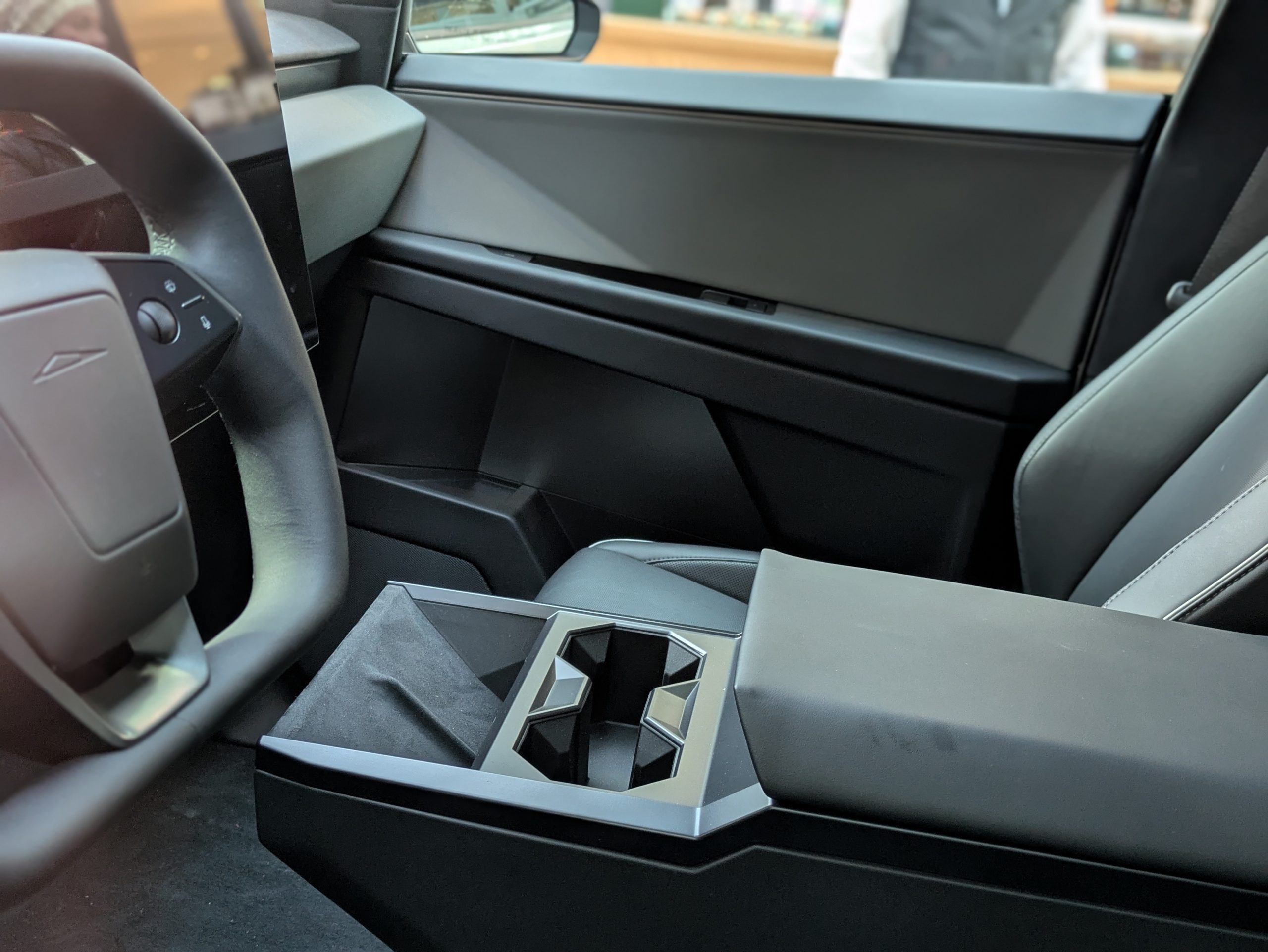 Tesla Cybertruck interior dashboard and display layout