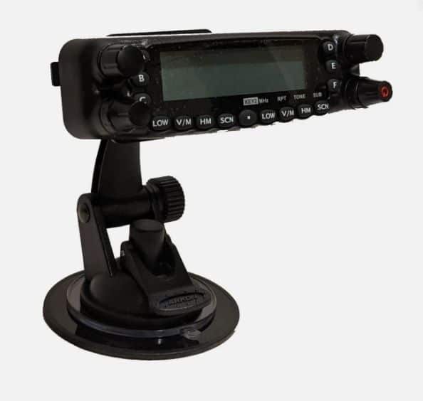 Car dash mount for HAM radio