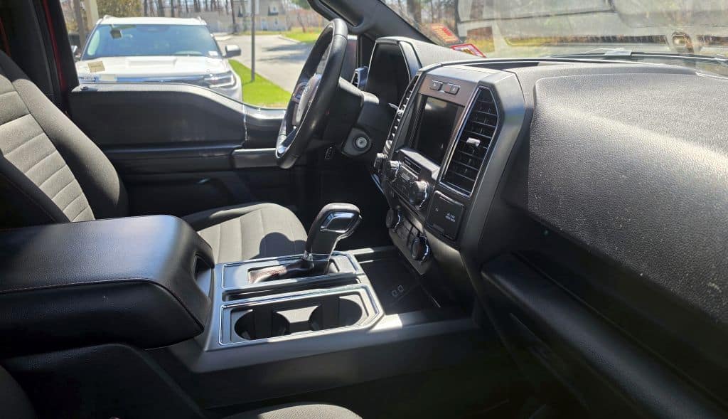 Ford F-150 interior phone mount location