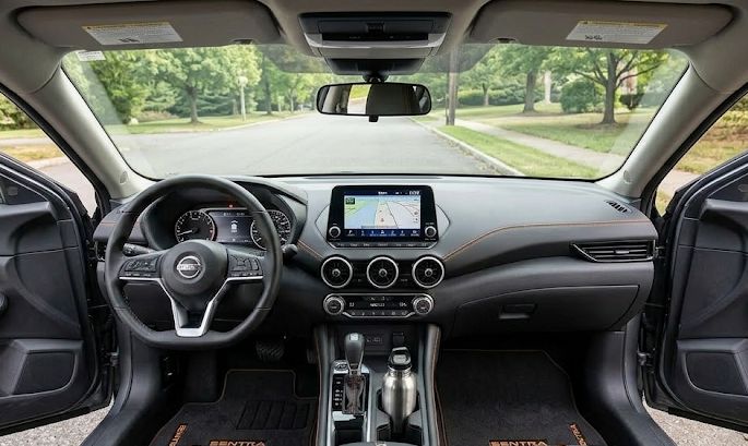 Nissan Sentra interior with possible phone mount locations