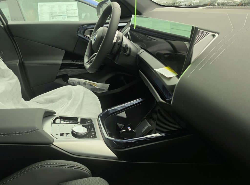 BMW X3 interior showing phone mount placement options