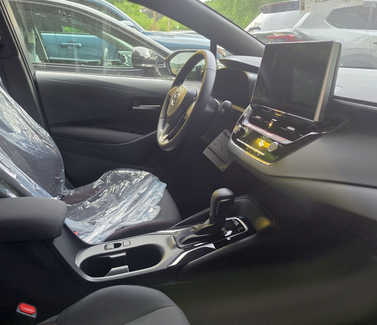 Toyota Corolla dashboard and center console interior