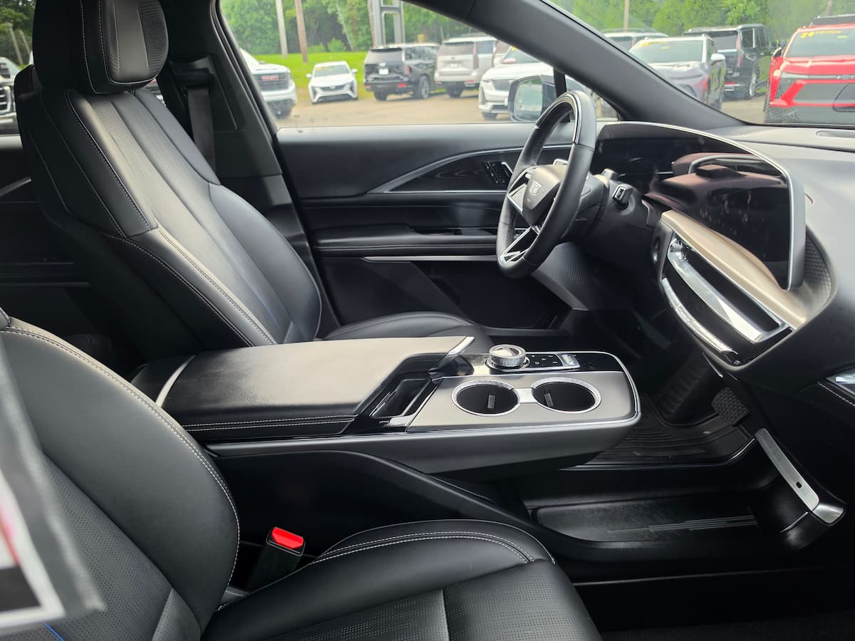 Cadillac Lyriq interior with phone mount on 33-inch display