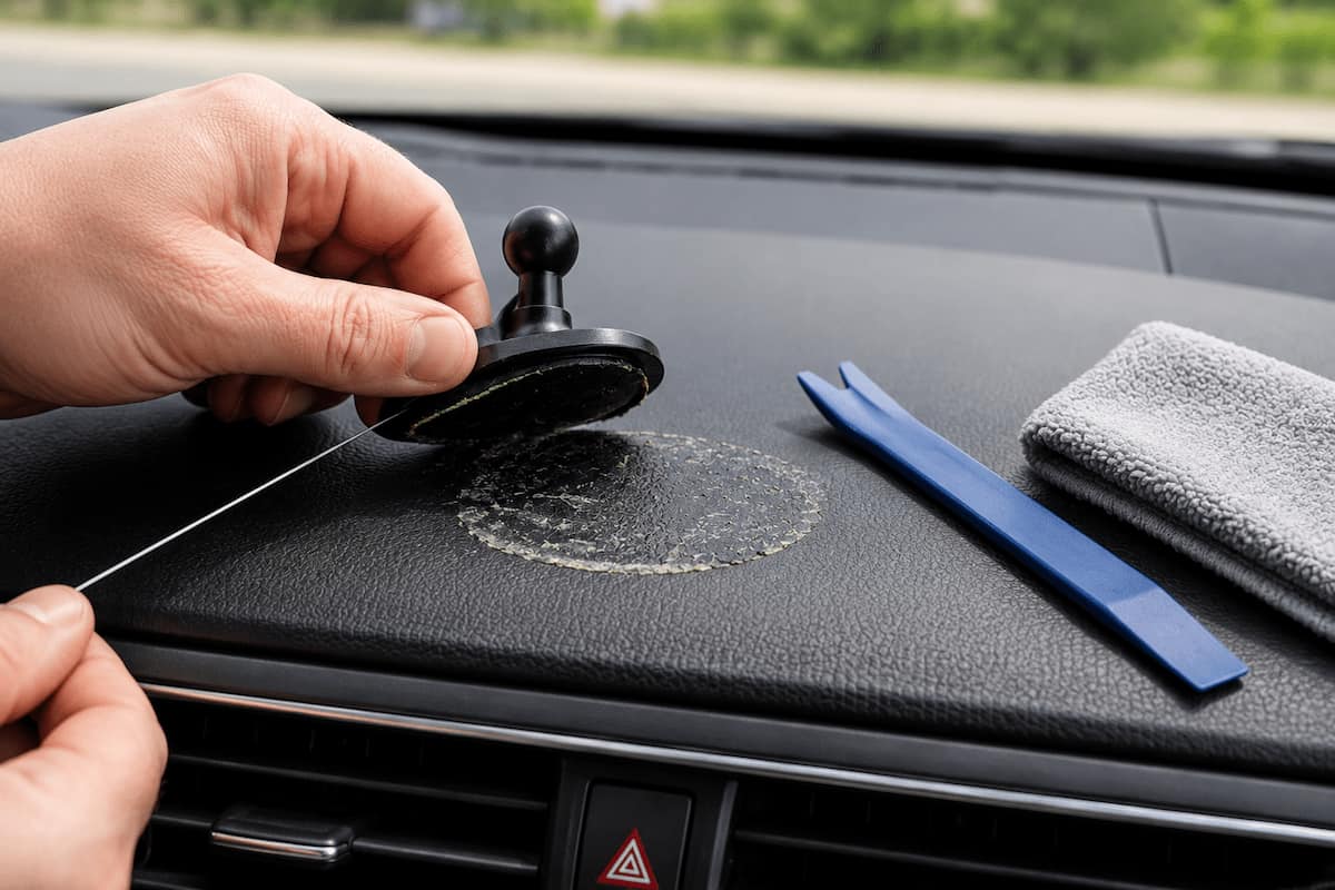 How to Remove an Adhesive Phone Mount from Your Dashboard Removing adhesive phone mount from dashboard without damaging the surface
