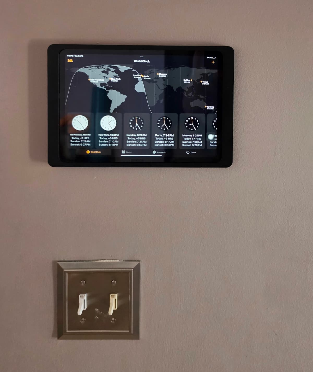 Displine Companion Wall 2.0 Final Install 2 Finished Displine Companion Wall 2.0 installation on drywall above a residential two-gang wall switch